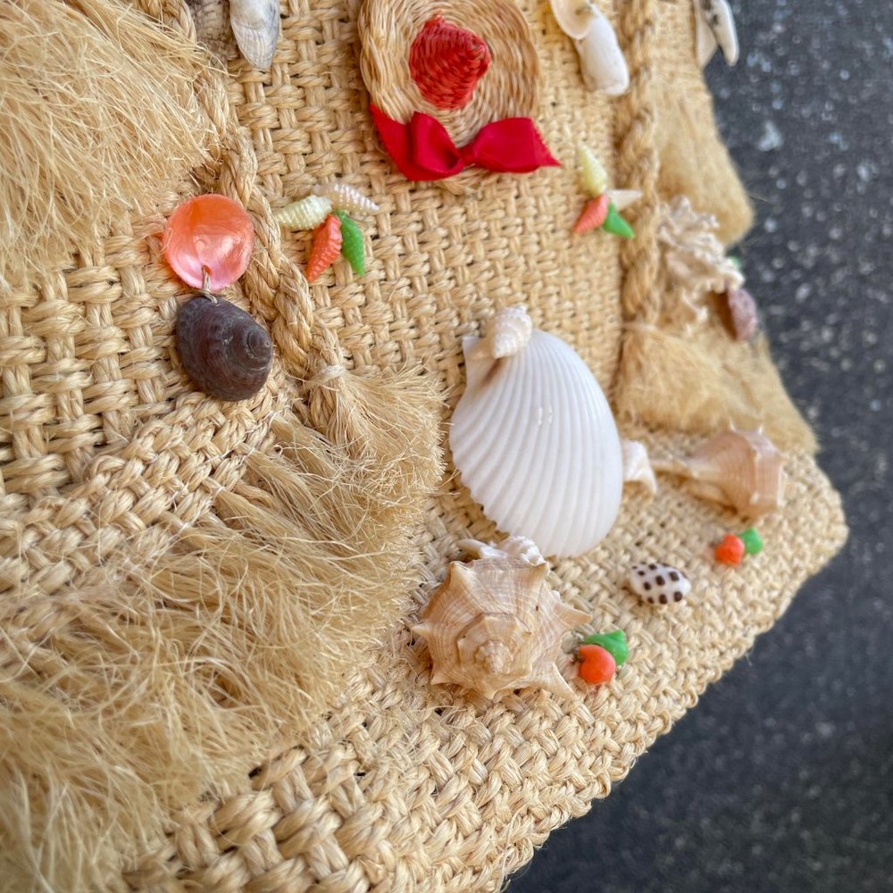 Summer Straw Shells Bag - Picture 3 of 10